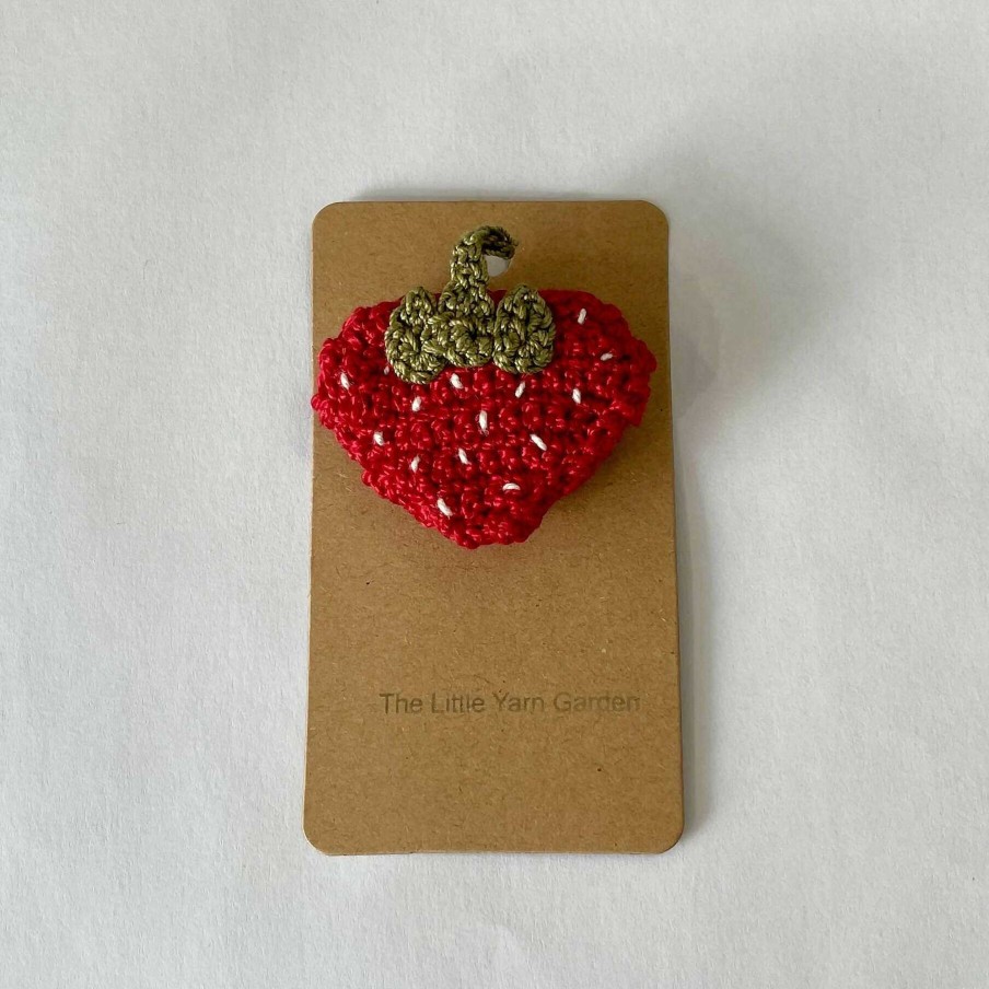 Accessories The Little Yarn Garden | Strawberry Brooch