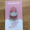 Accessories Skew Whiff Design & Illustration | Keep On Blooming Wooden Pin Badge