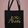 Accessories Originallyt Designs | Aries Tote Bag With Gold Glitter Design