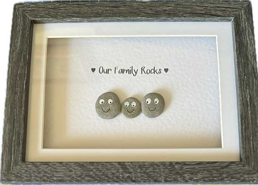 Gifts Pebble Art Design | Our Family Rocks With Pebble Faces - Small