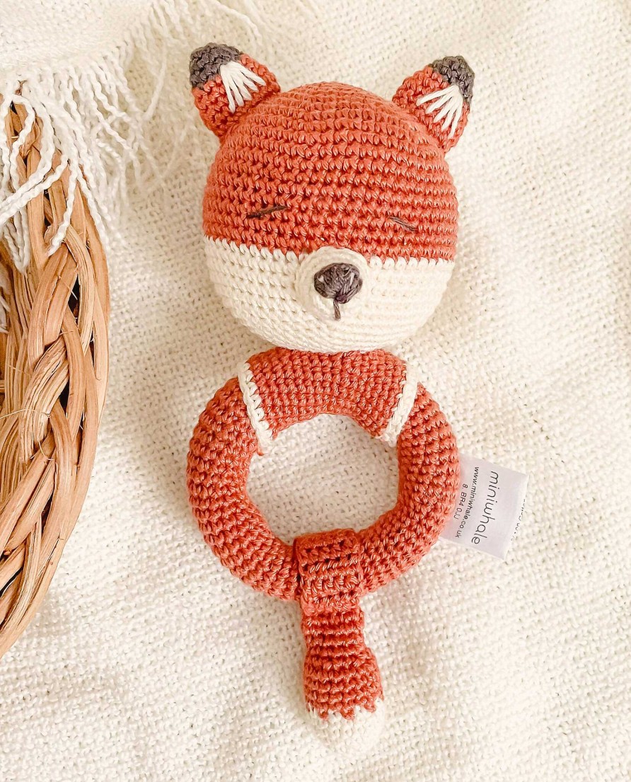 Gifts Miniwhale Studio | Crochet Fox Rattle / Ukca-Ce Certified