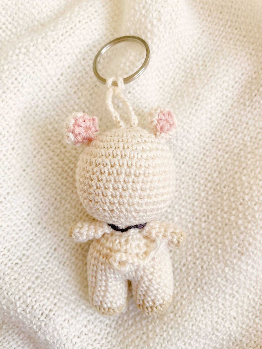 Gifts Miniwhale Studio | Hand-Made Crochet Cow Keychain / Ukca-Ce Certified