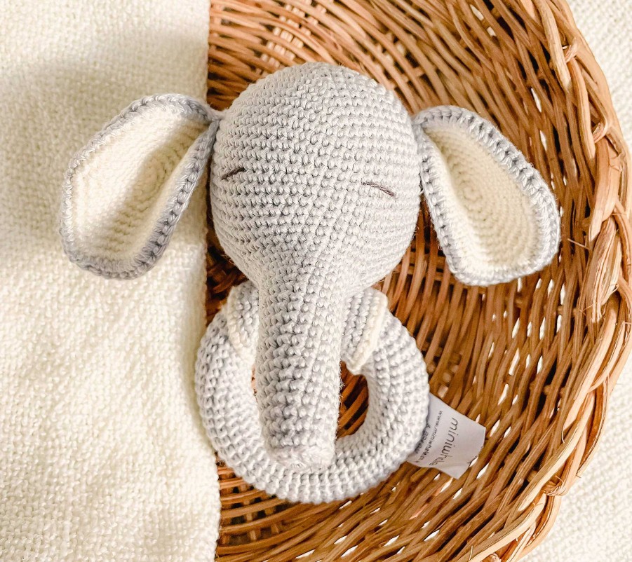 Gifts Miniwhale Studio | Crochet Elephant Rattle / Ukca-Ce Certified