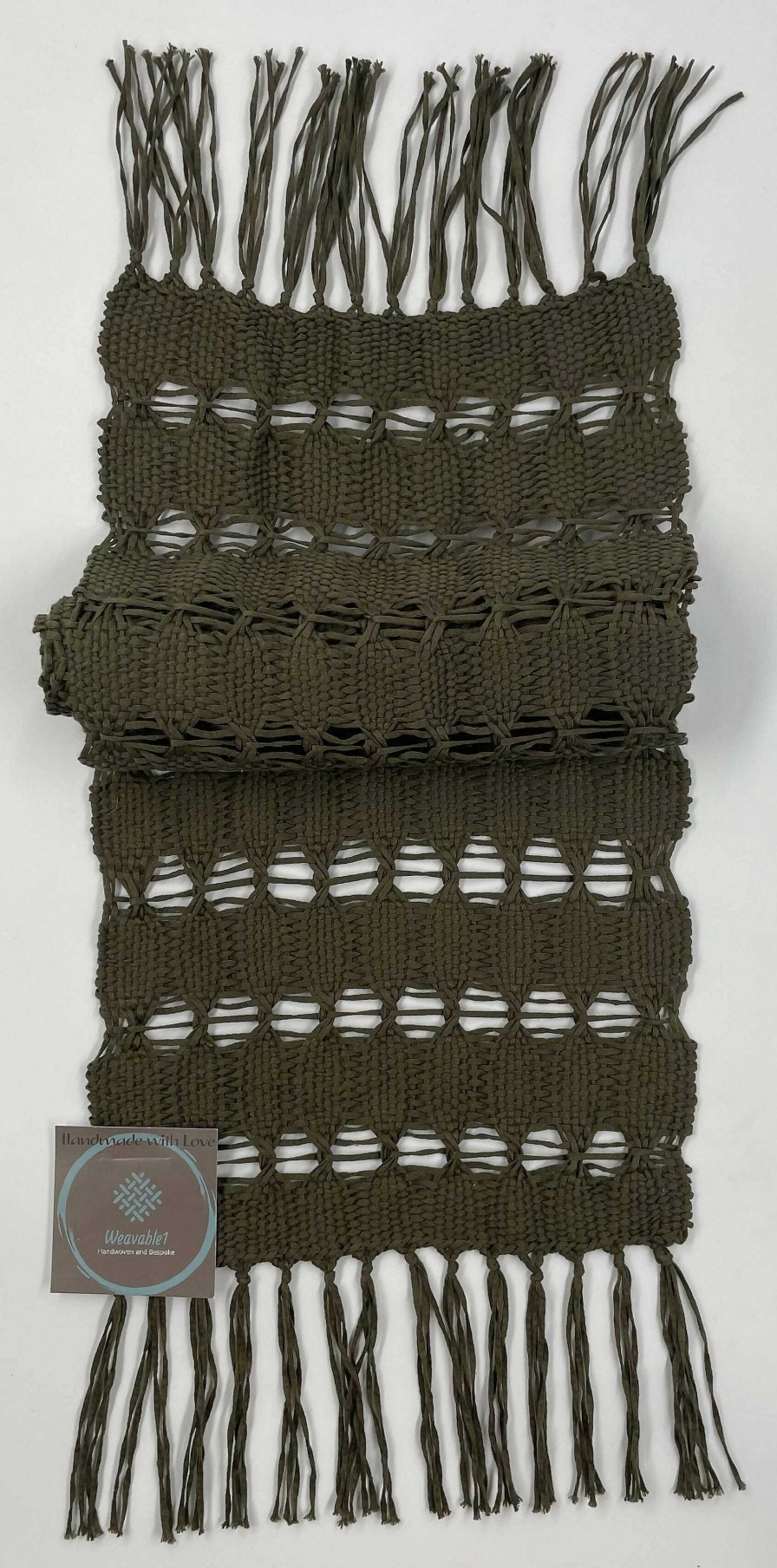 Gifts Weavable1 | Handwoven Khaki Bouqet Scarf