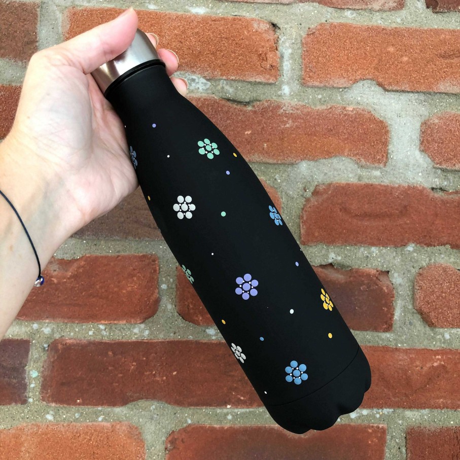 Gifts The Artful Dotter | Hand Painted Dot Mandala Thermal Water Bottle: Ditsy Floral