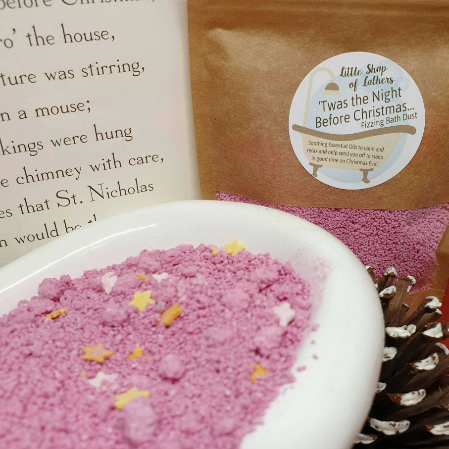 Bath & Body Little Shop of Lathers | Twas The Night Before Christmas Fizzing Bath Dust