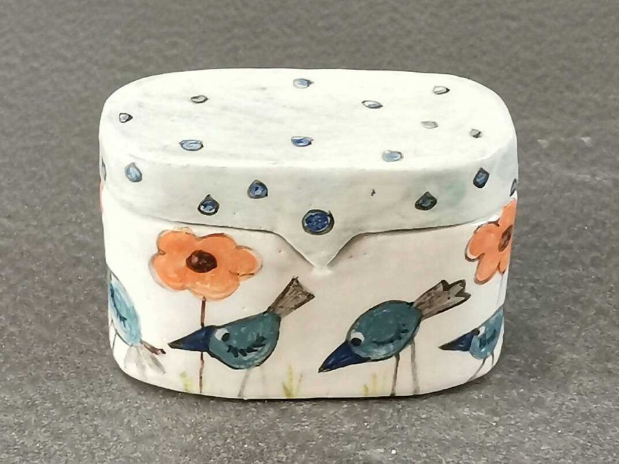 Ceramics & Pottery Kissed Frog Pottery | Dippy Birds Keepsake Box