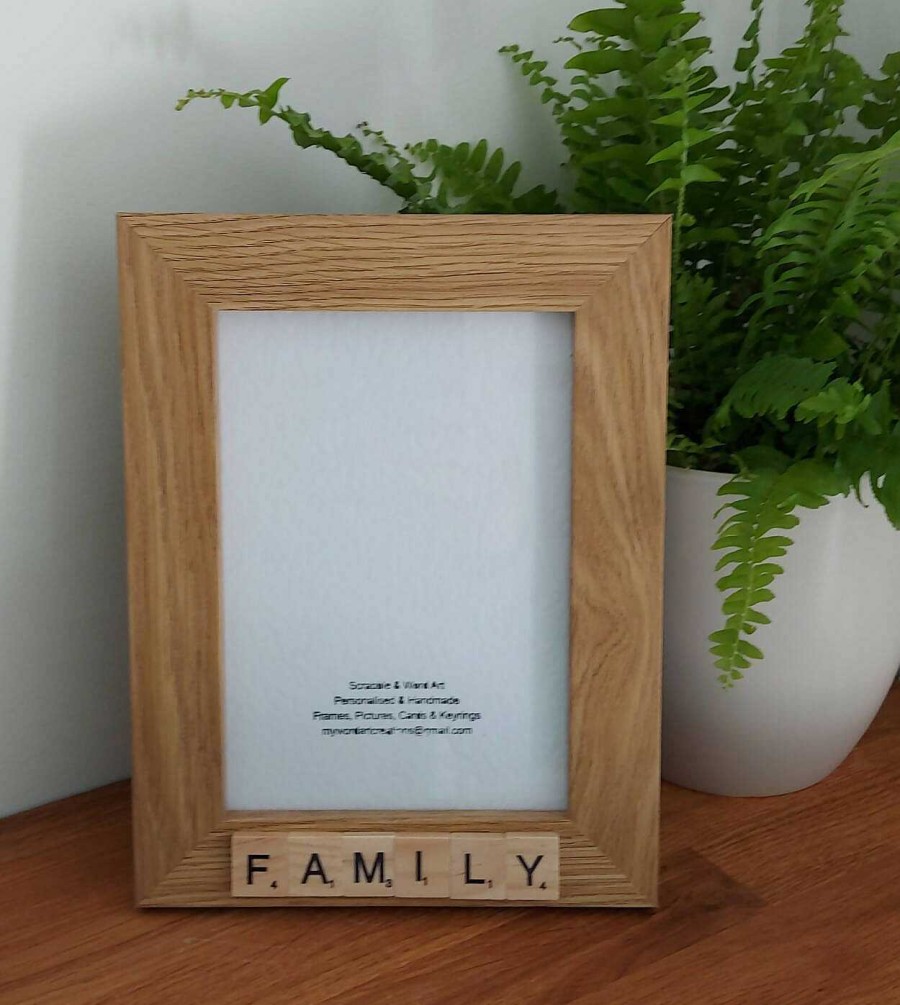 Gifts My Word Art Creations | Family 7 X 5 Scrabble Frame