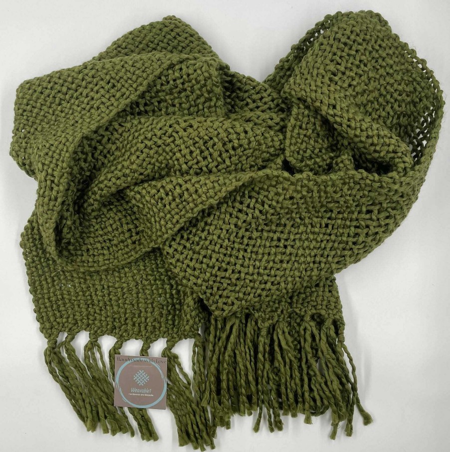 Accessories Weavable1 | Handwoven Chunky Moss Scarf