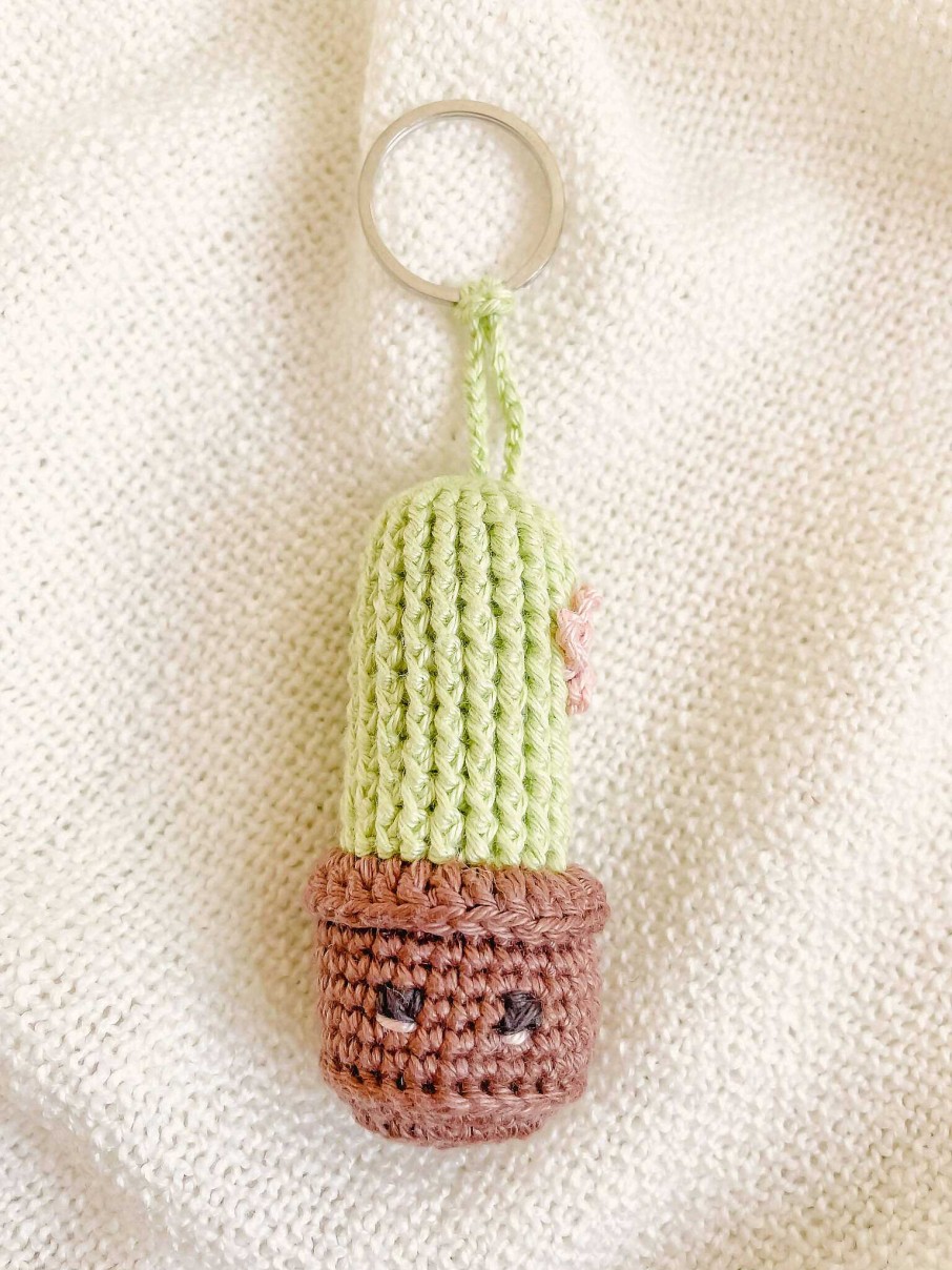 Gifts Miniwhale Studio | Hand-Made Crochet Cactus Keychain / Ukca-Ce Certified