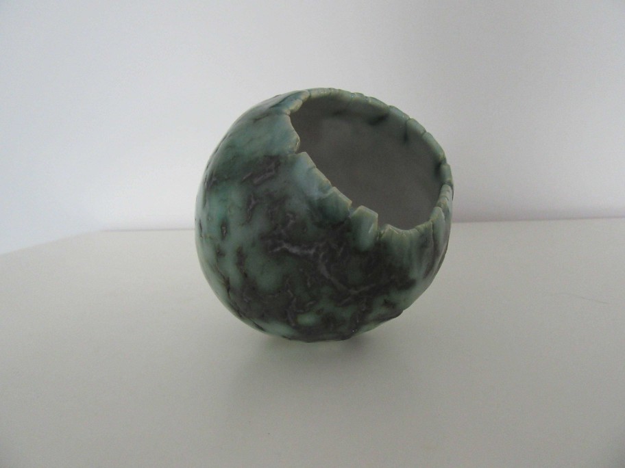 Ceramics & Pottery Down to Earth Ceramics | Green Rocking Rock Pool Pot