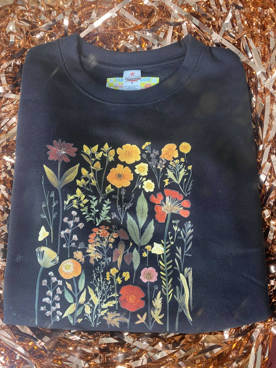 Accessories The Mellors Create | Pressed Flower Sweatshirt, Xl