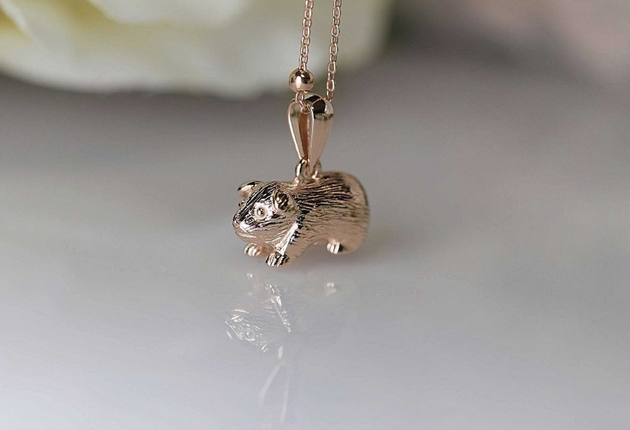 Gifts Amulet of Ashes | Rose Gold Guinea Pig Necklace