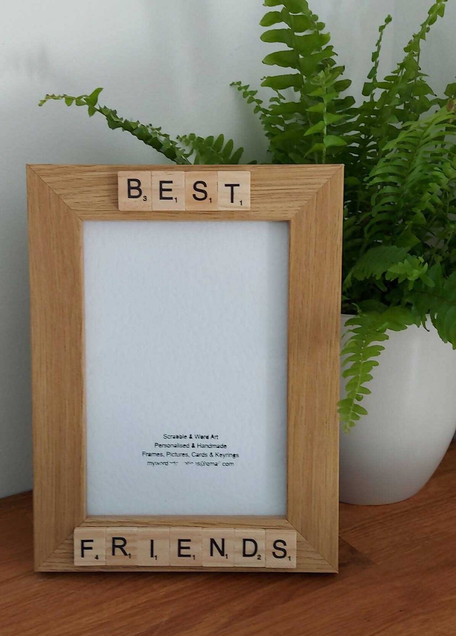 Gifts My Word Art Creations | Best Friends 7 X 5 Scrabble Frame