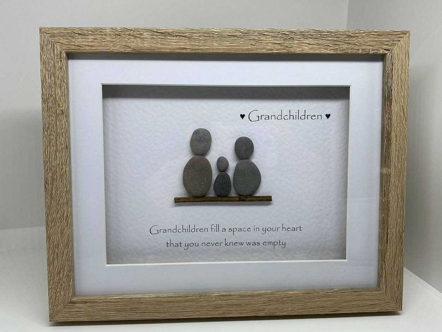 Gifts Pebble Art Design | Grandchildren Fill A Space In Your Heart - Medium