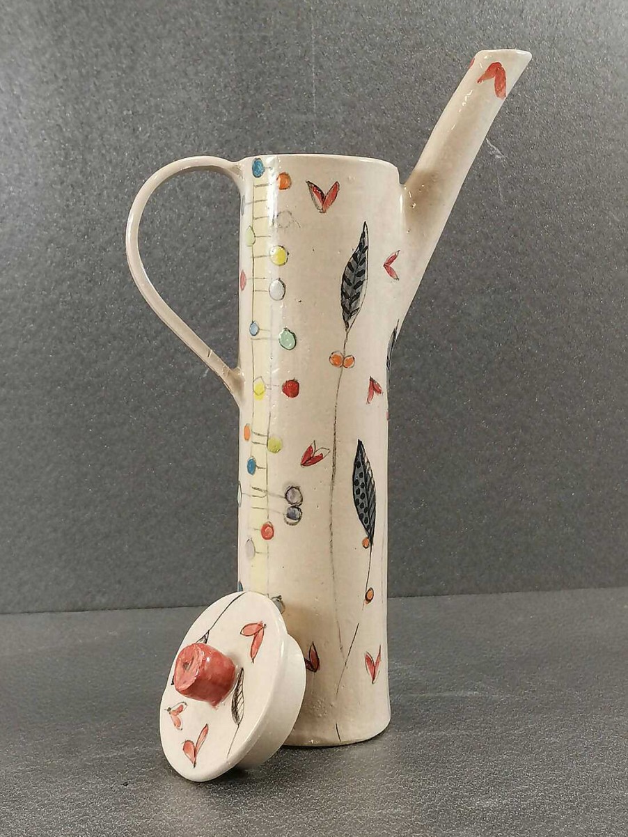 Ceramics & Pottery Kissed Frog Pottery | Flutterbys Coffeepot