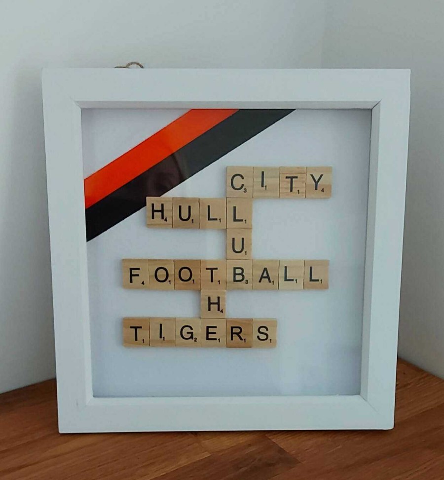 Gifts My Word Art Creations | Hull City Theme Large Scrabble Artwork