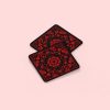 Gifts Originallyt Designs | Set Of 4 Red Floral Coasters