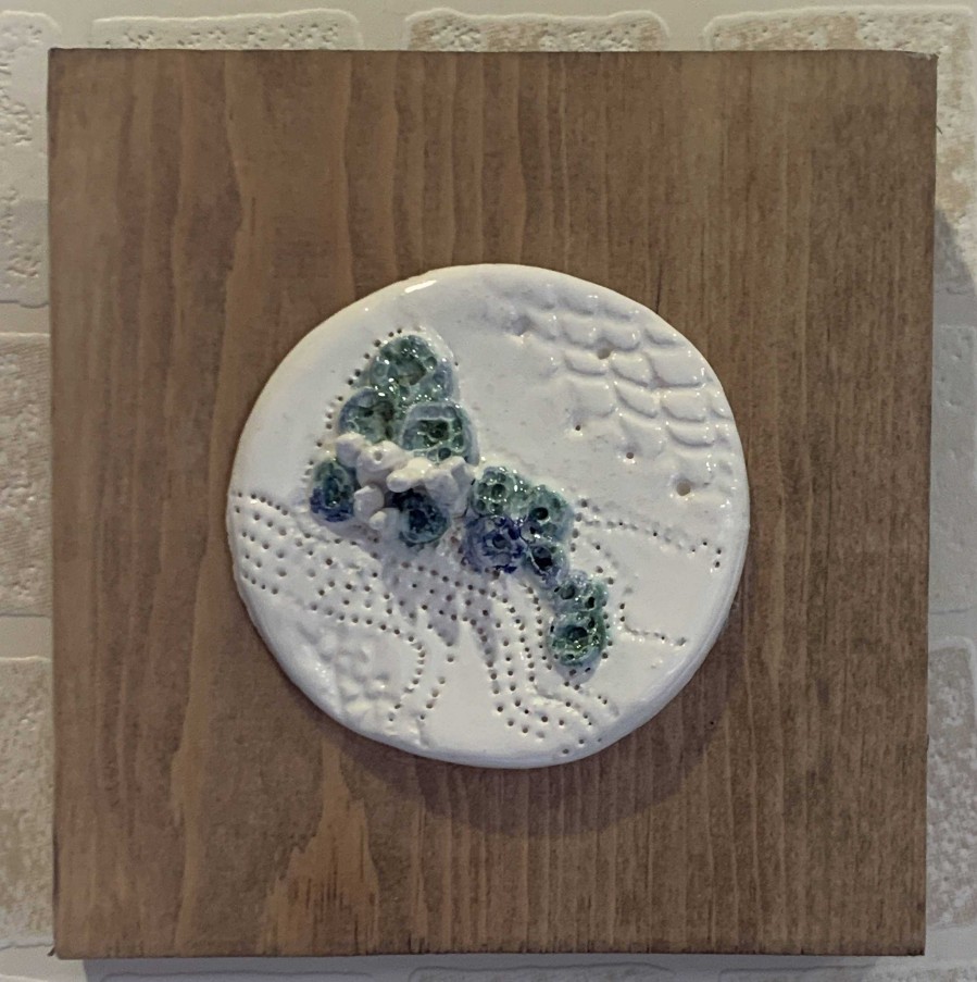 Ceramics & Pottery Seafan Ceramics | Ceramic/Wood Wall Hanging