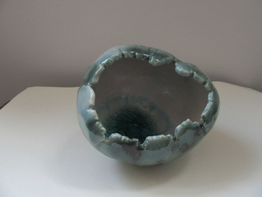 Ceramics & Pottery Down to Earth Ceramics | Green Rocking Rockpool Pot