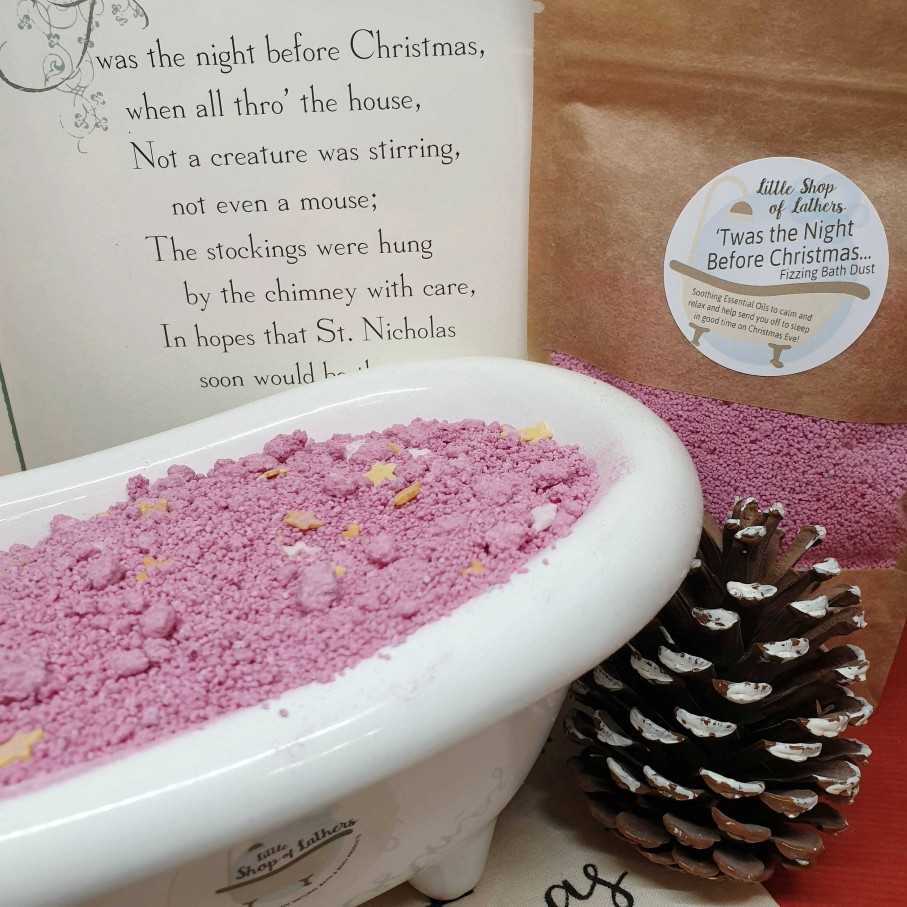 Bath & Body Little Shop of Lathers | Twas The Night Before Christmas Fizzing Bath Dust