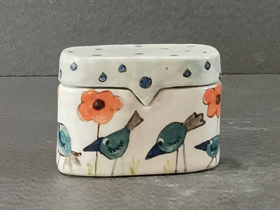 Ceramics & Pottery Kissed Frog Pottery | Dippy Birds Keepsake Box