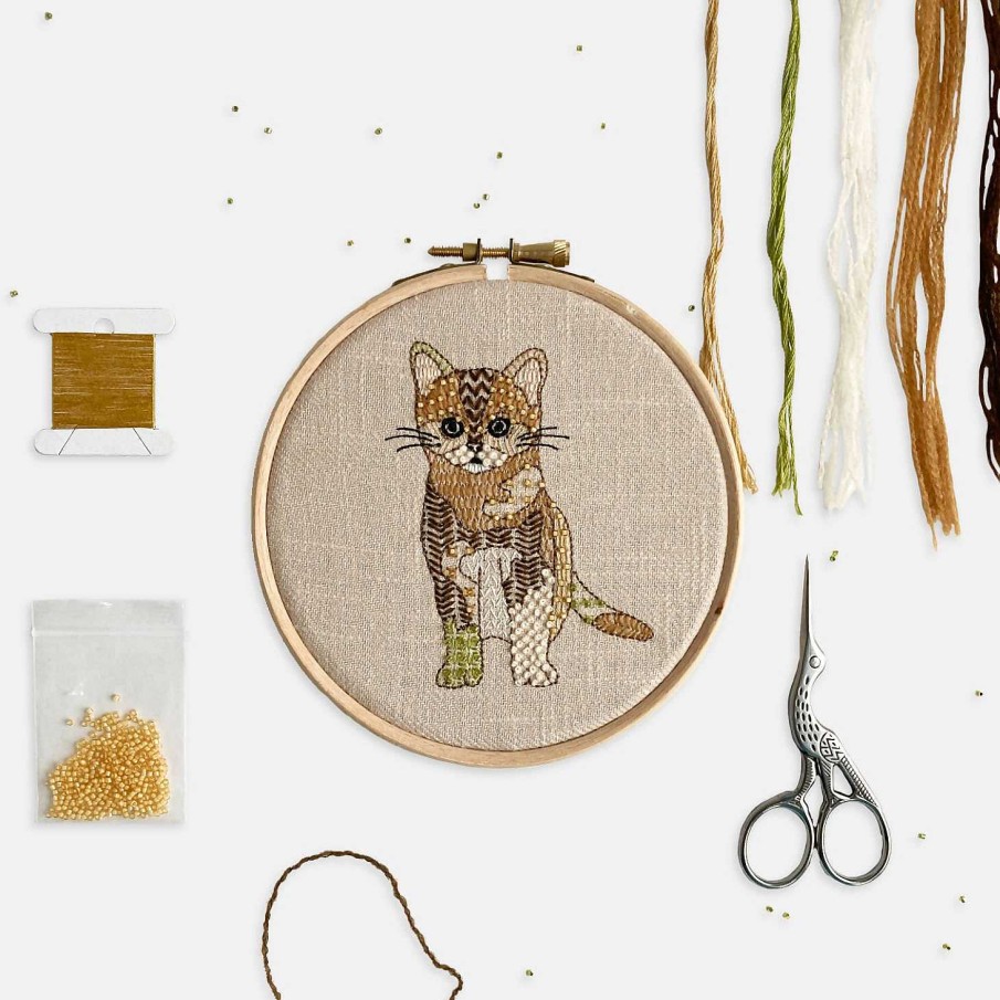 Gifts Kirsty Freeman Design | Cat Modern Embroidery Kit