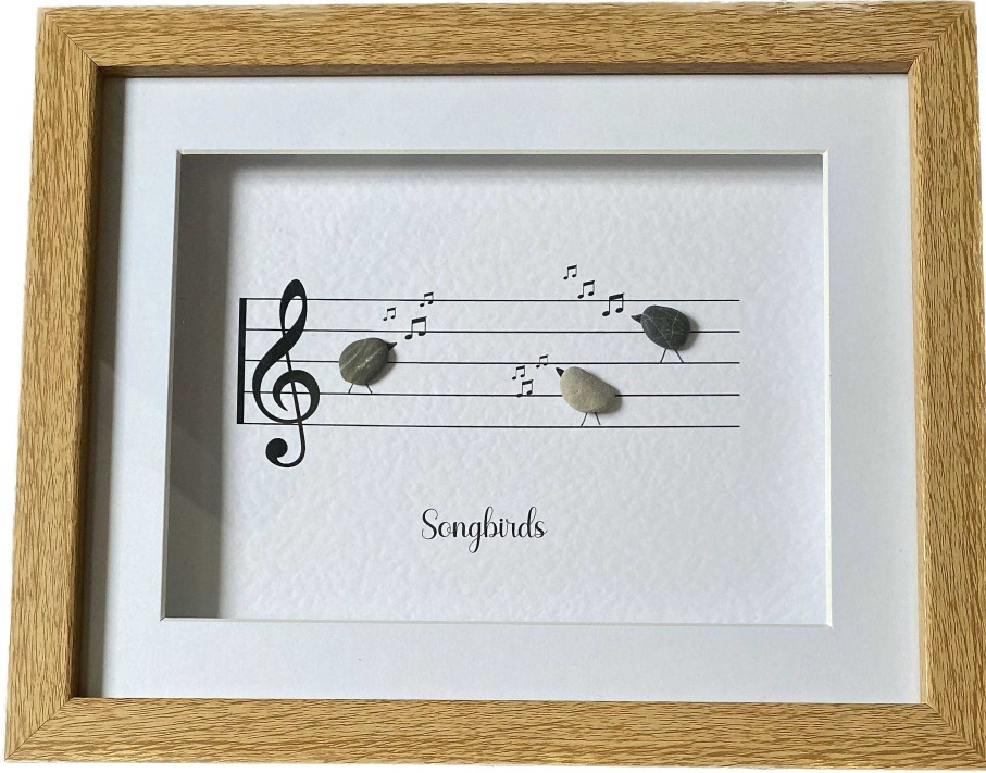 Gifts Pebble Art Design | Songbirds - Medium