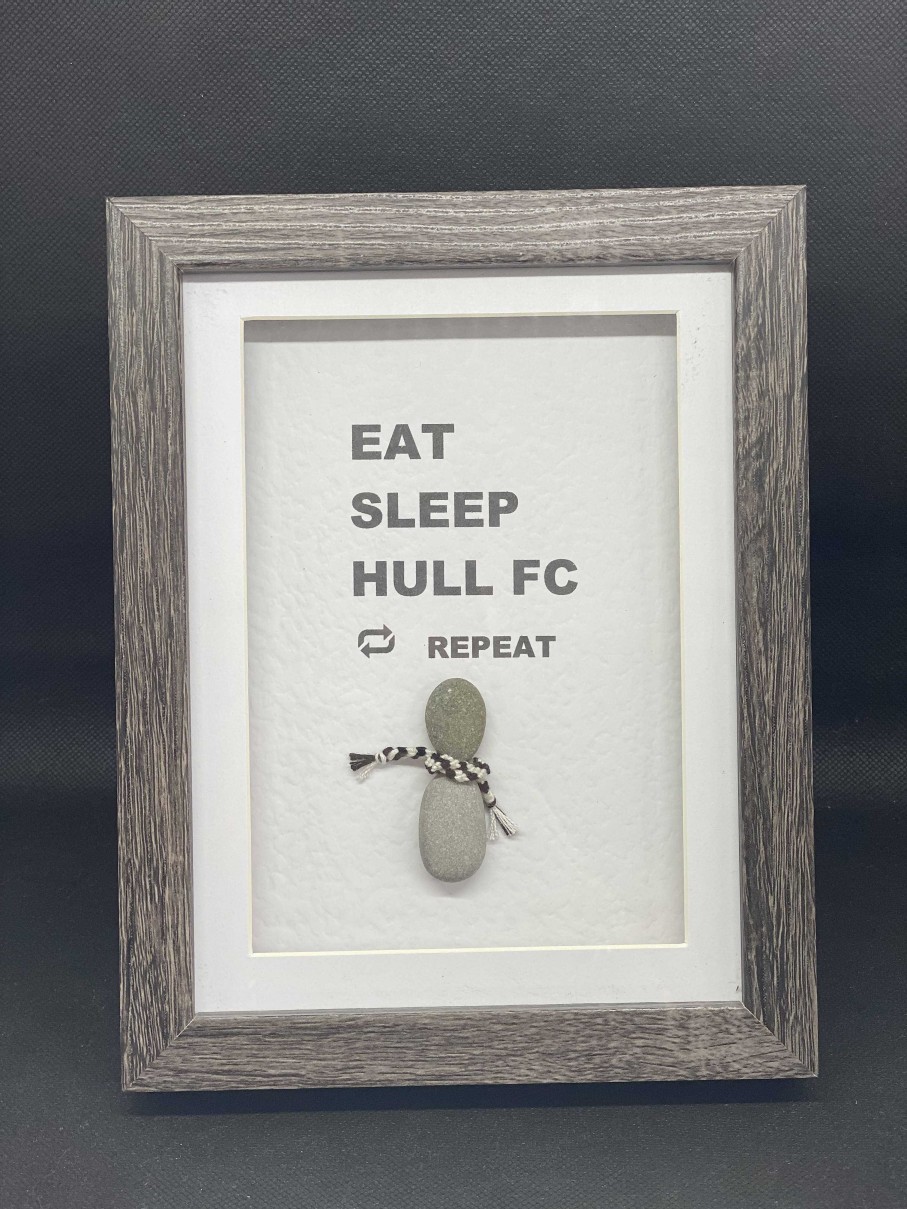 Gifts Pebble Art Design | Eat Sleep Hull Fc Rugby - Small