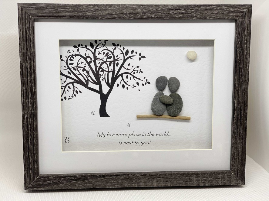 Gifts Pebble Art Design | My Favourite Place Tree Scene - Medium