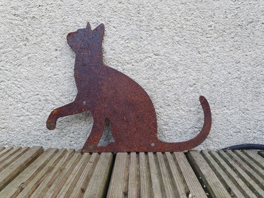 Gifts Westfield Oak Design | Rusty Metal Cat