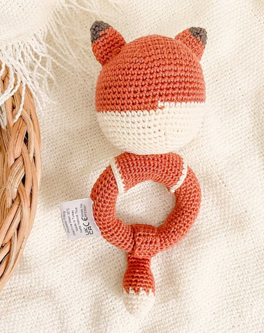 Gifts Miniwhale Studio | Crochet Fox Rattle / Ukca-Ce Certified