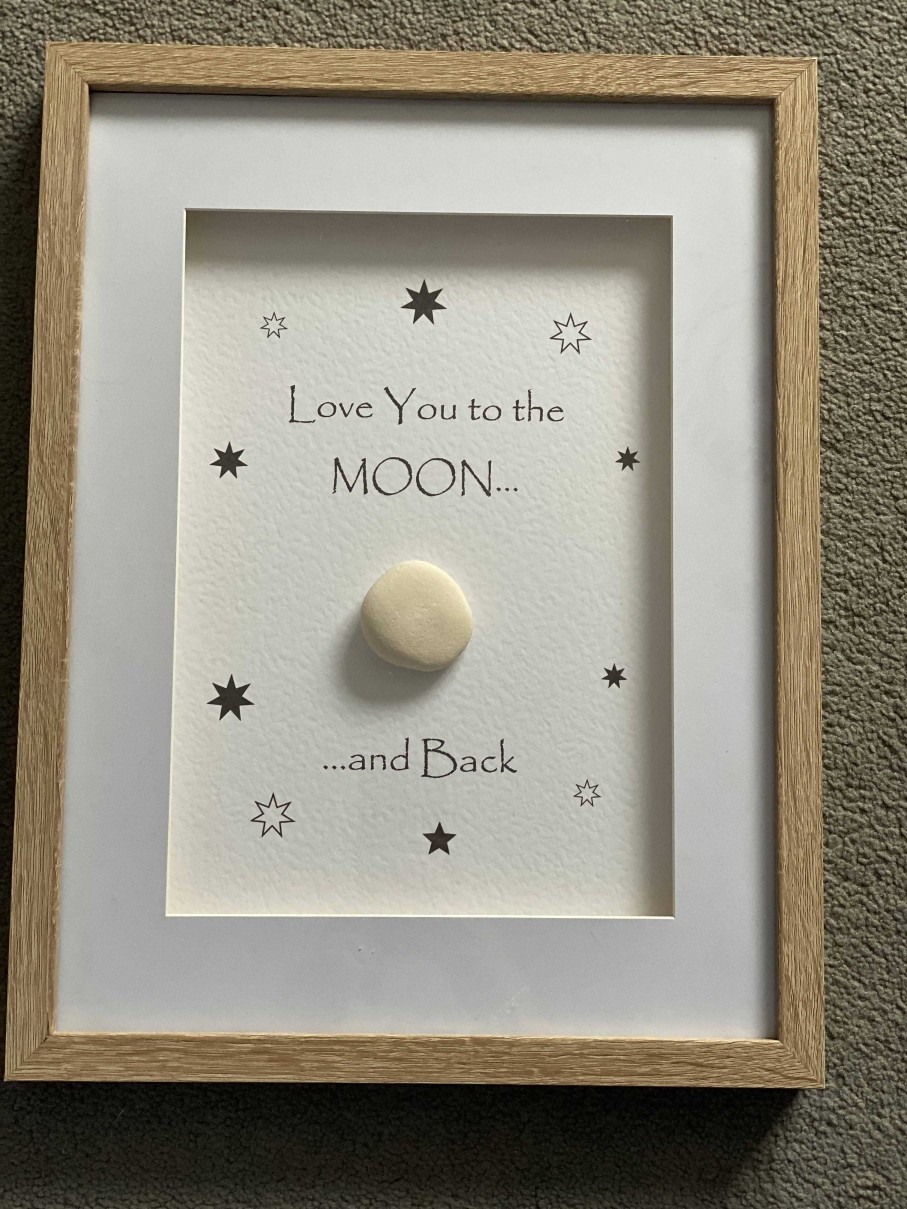 Gifts Pebble Art Design | Love You To The Moon And Back - Large