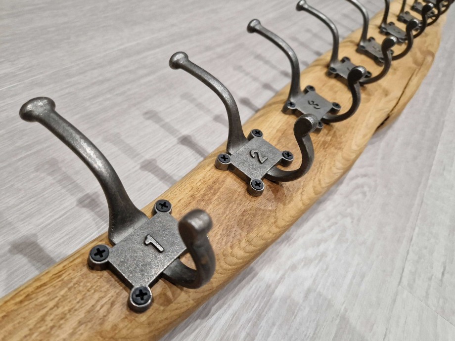 Gifts Westfield Oak Design | Rustic Solid Oak Coat Rack 3 Hook Waney - 1076