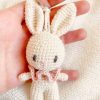 Gifts Miniwhale Studio | Hand-Made Crochet Bunny Keychain / Ukca-Ce Certified