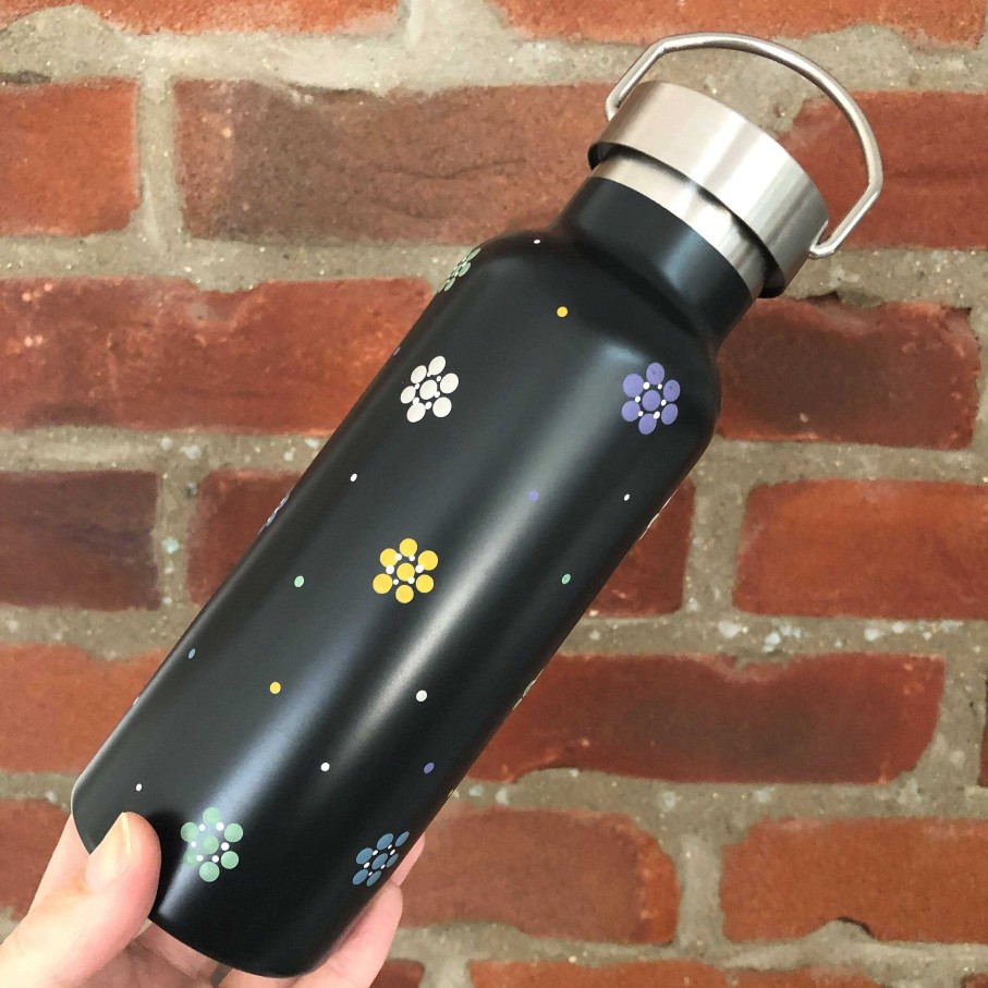 Gifts The Artful Dotter | Hand Painted Dot Mandala Thermal Infuser Flask: Ditsy Floral