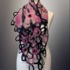 Accessories RP Felt Creations | Nuno Felt Scarf Navy And Pink Scarf With Creators