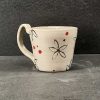 Ceramics & Pottery Kissed Frog Pottery | Set Of 4 Dots And Flowers Cups