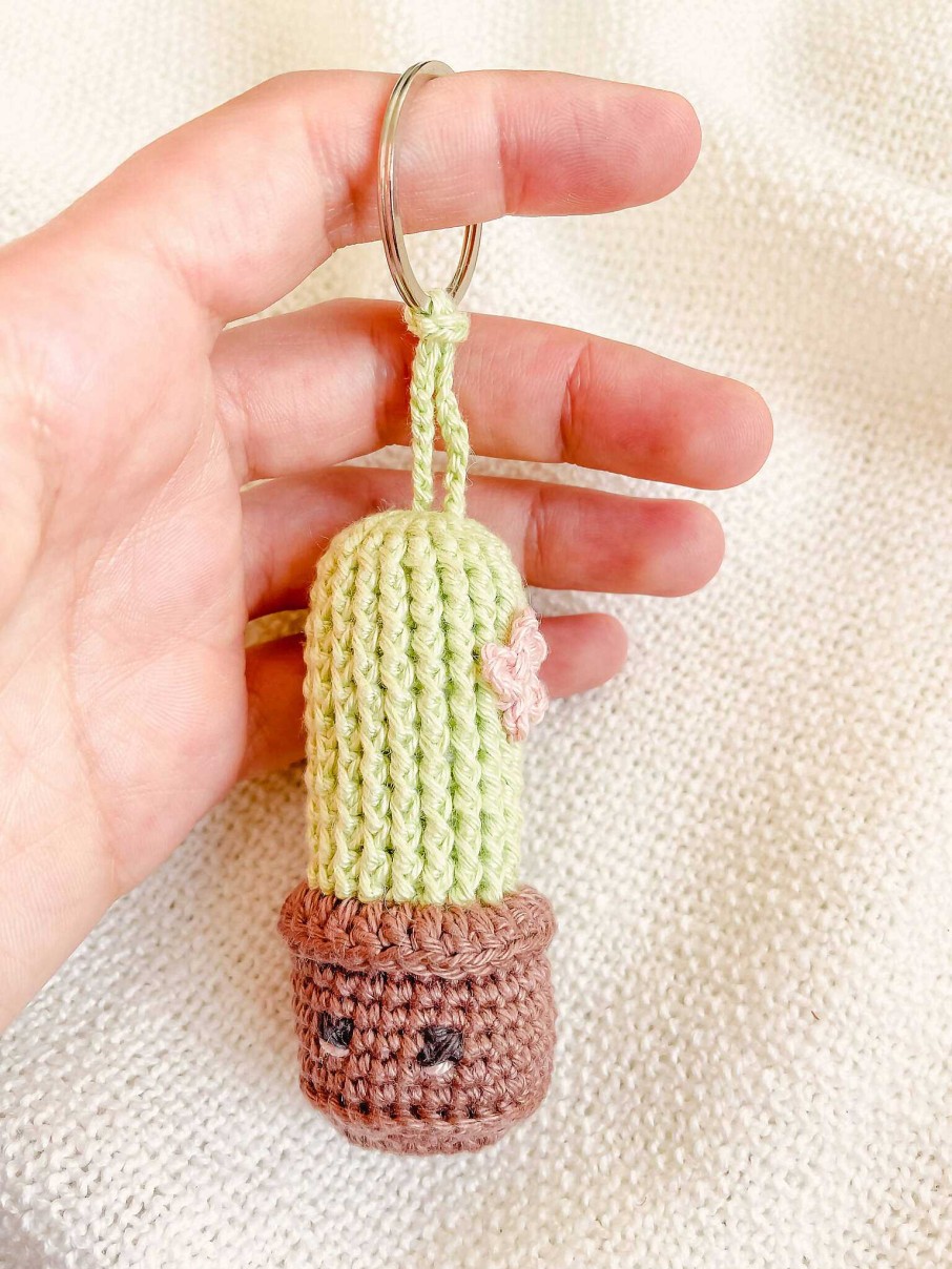 Gifts Miniwhale Studio | Hand-Made Crochet Cactus Keychain / Ukca-Ce Certified