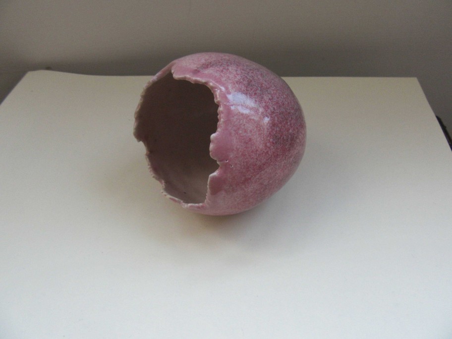 Ceramics & Pottery Down to Earth Ceramics | Pink Rocking Egg Form Pot