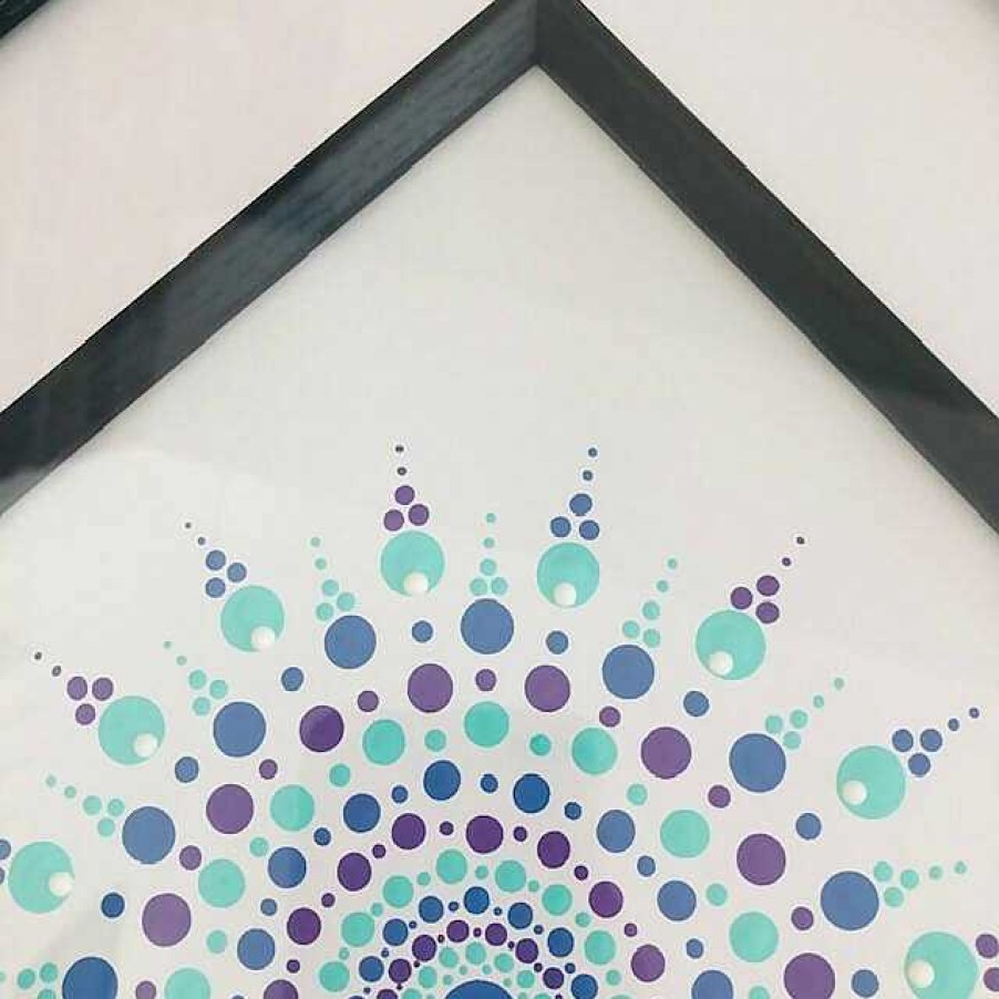 Gifts The Artful Dotter | Original, Hand Painted Dot Mandala Framed Painting 33Cm X 33Cm