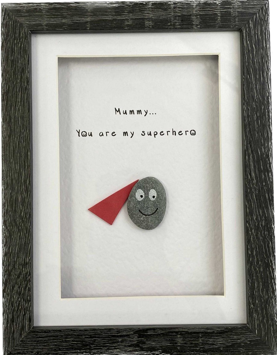 Gifts Pebble Art Design | Mummy /Mum You Are My / Our Superhero - Medium