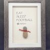 Gifts Pebble Art Design | Eat Sleep Football - Small