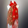 Accessories RP Felt Creations | Nuno Felt Scarf Half Red And Half Brown Nuno Felt Scarf