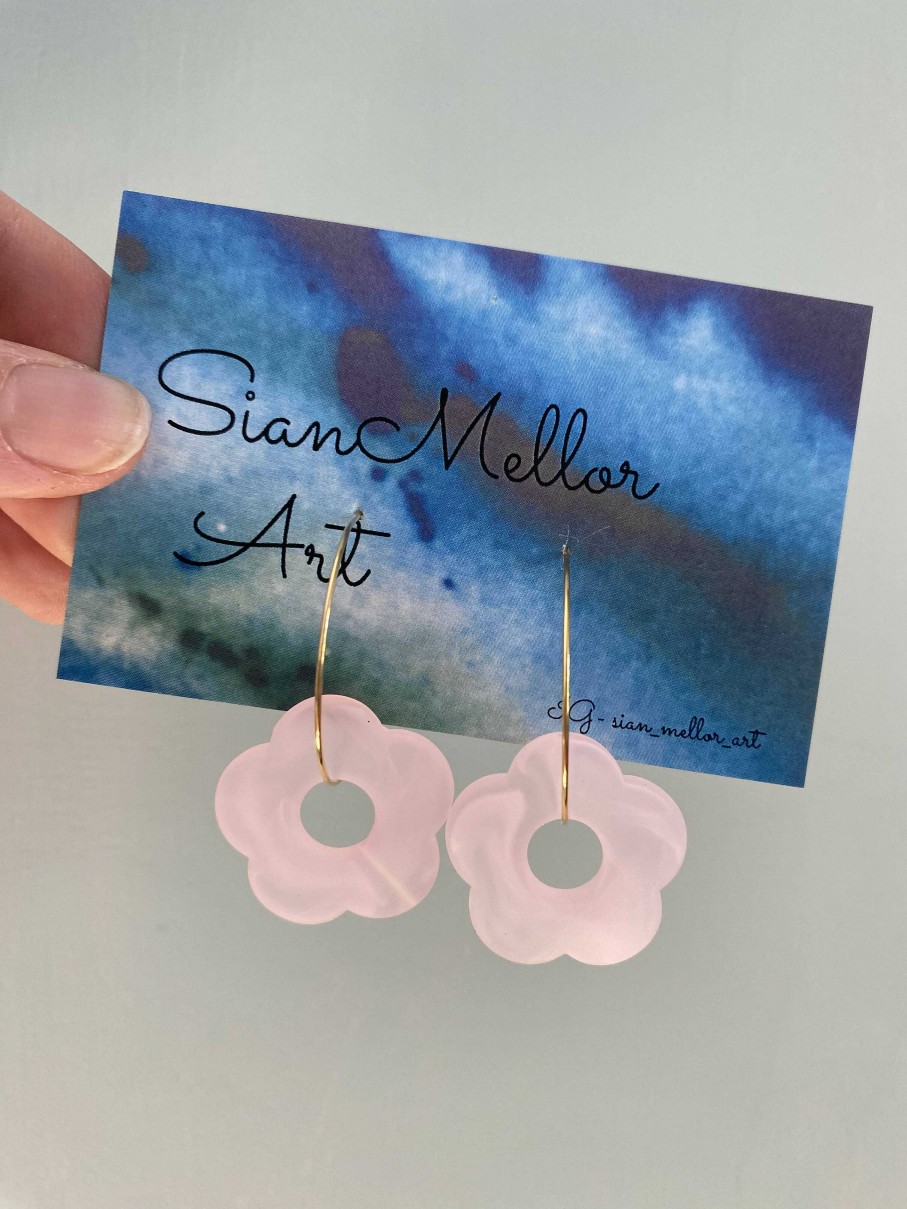 Accessories The Mellors Create | Pale Pink Chunky Flower Hoop