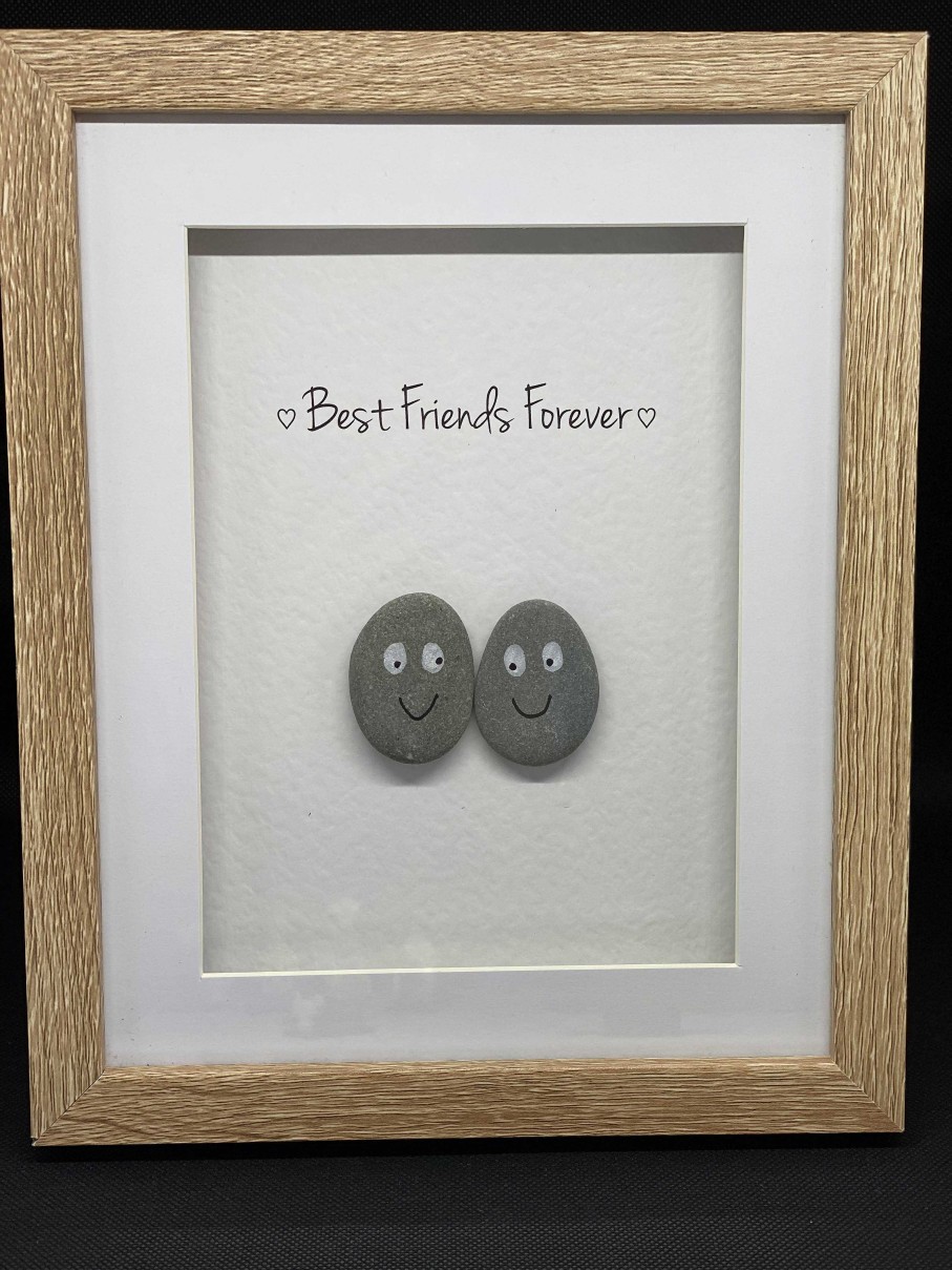 Gifts Pebble Art Design | Best Friends Forever Faces- Medium