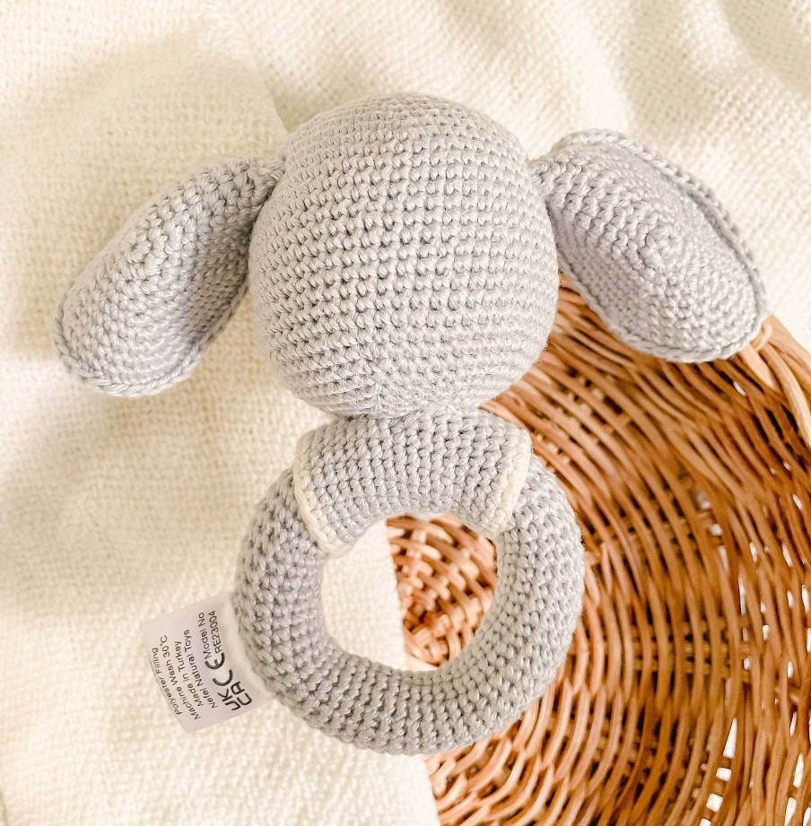 Gifts Miniwhale Studio | Crochet Elephant Rattle / Ukca-Ce Certified