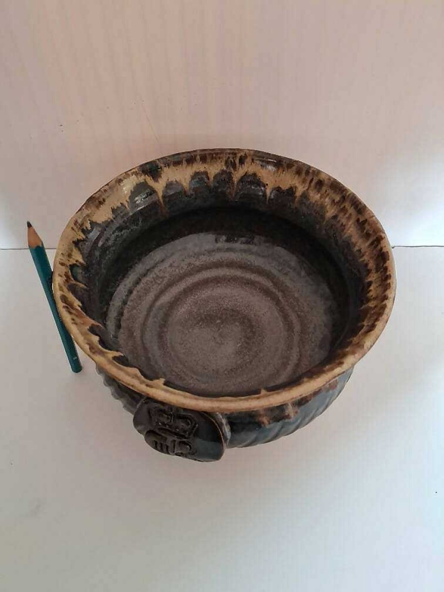 Ceramics & Pottery Pampa Ceramics | Pc121 Cr Ribbed, Patterned Bottomed Bowl