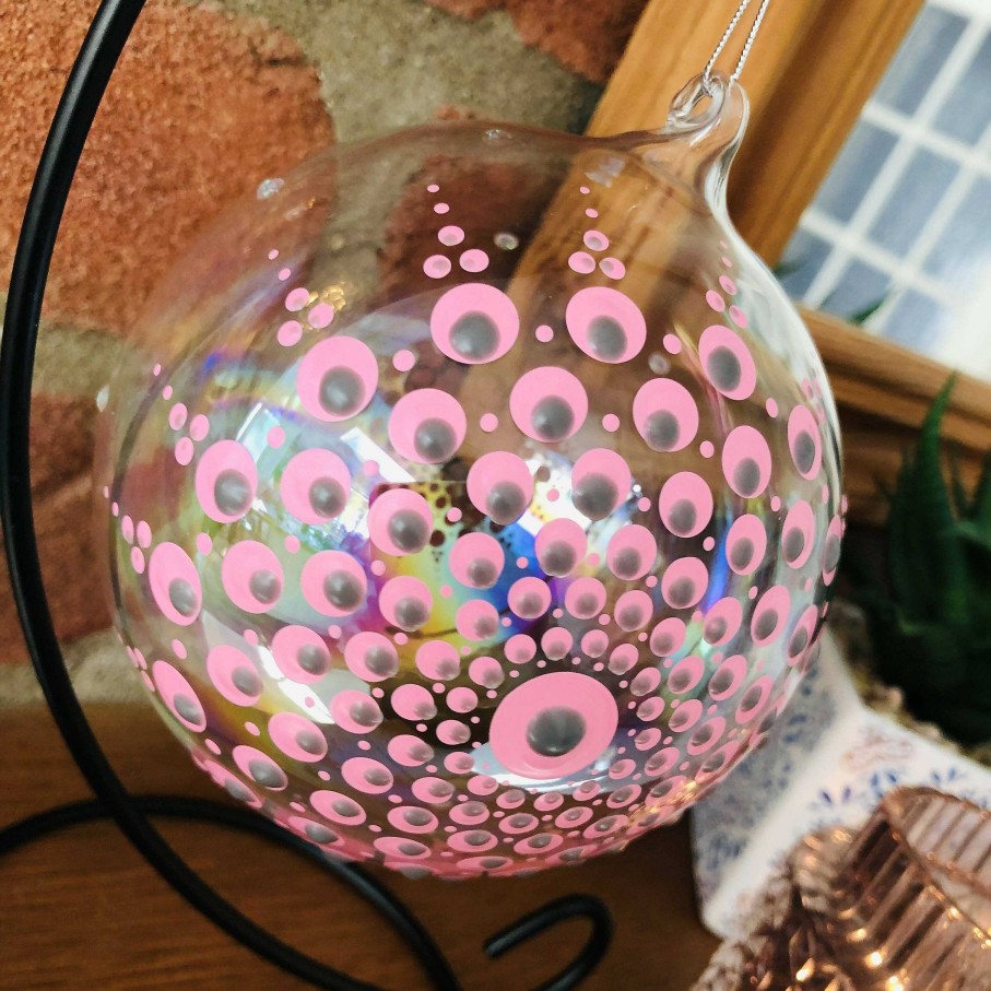 Accessories The Artful Dotter | Hand Painted Large Soap Glass Bauble With Stand