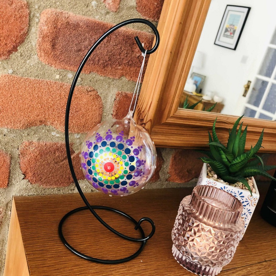 Gifts The Artful Dotter | Hand Painted Medium Soap Glass Bauble With Stand